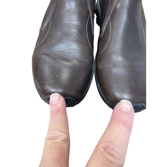 Merrell Mens brown leather slip on comfort casual loafers Sz 13 SKU 9650 - Picture 13 of 15